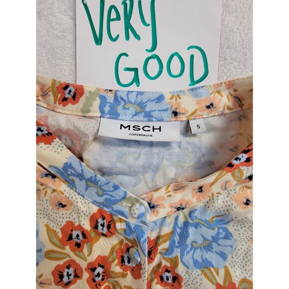 MSCH Copenhagen Ashlyn Raye 2/4 Dress AOP Small Multicolor 3/4 Sleeve Casual - Picture 4 of 10